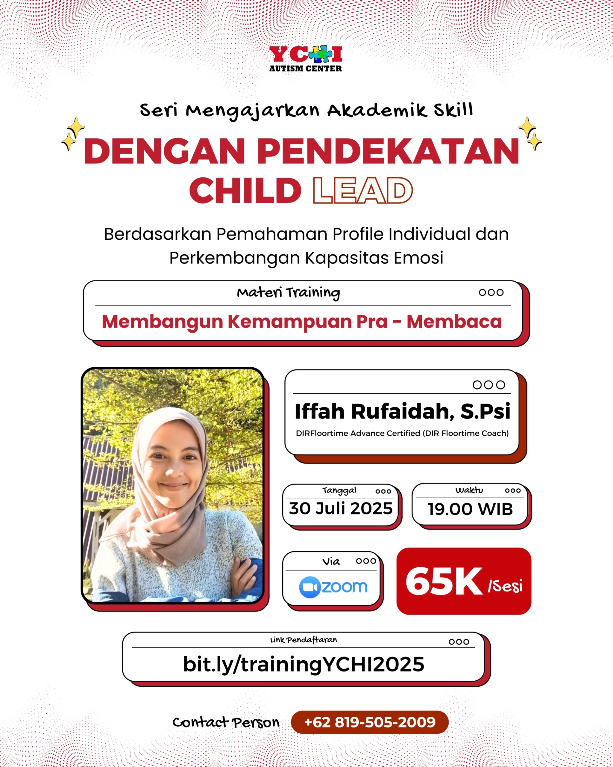 Pelatihan pra-membaca untuk anak berkebutuhan khusus YCHI Autism Center